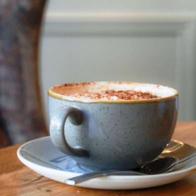 Cappuccino at The Brasserie, Royal Kings Arms Hotel, Lancaster
